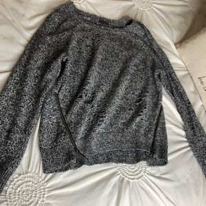 Distressed express sweater